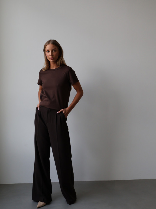 T-shirt PREMIUM 100% bawełna czekolada MAELIS 8