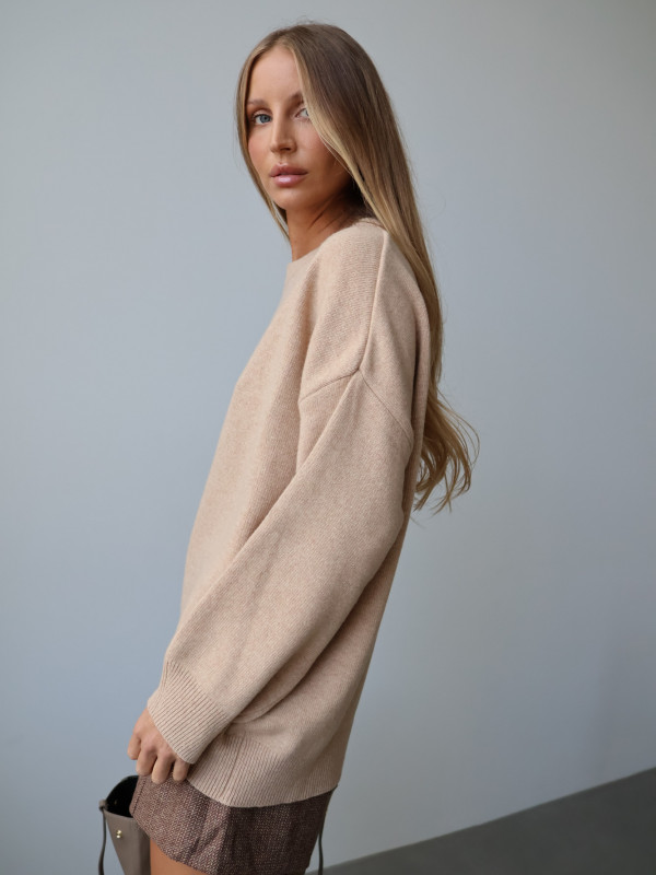 Sweter wełniany LANA beż 5