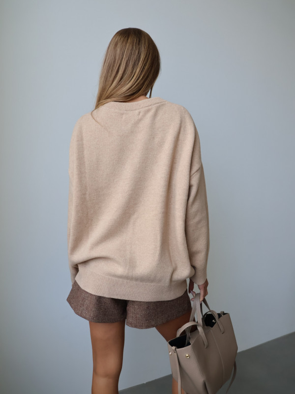 Sweter wełniany LANA beż 6