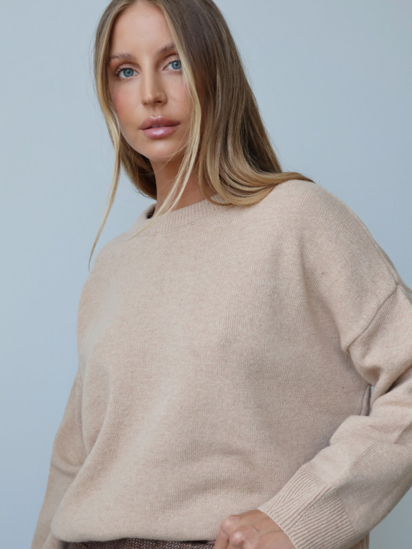Sweter wełniany LANA beż