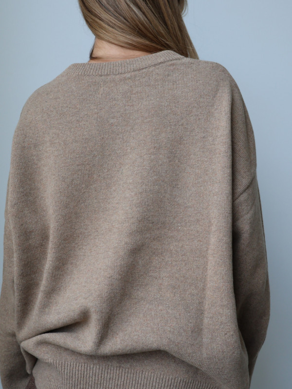 Sweter wełniany LANA fango 7