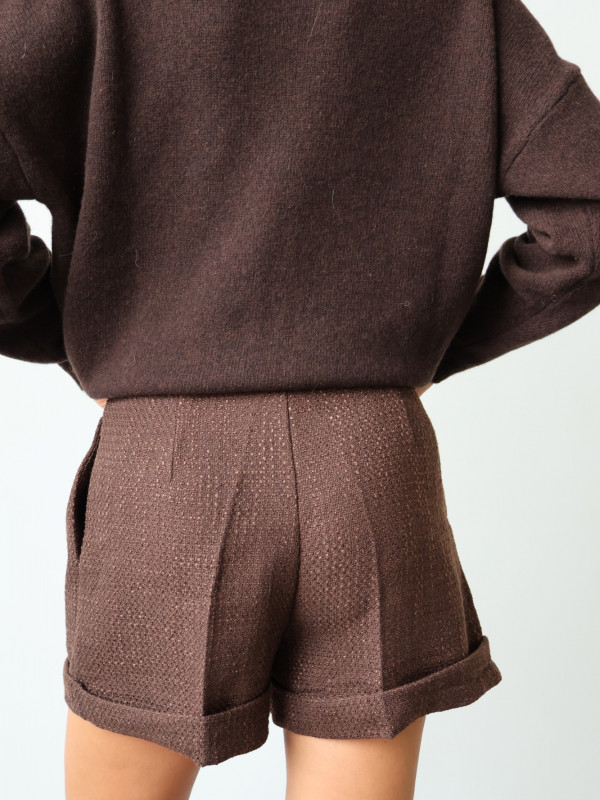 Sweter 100% wełna merino premium MERENE czekolada 4