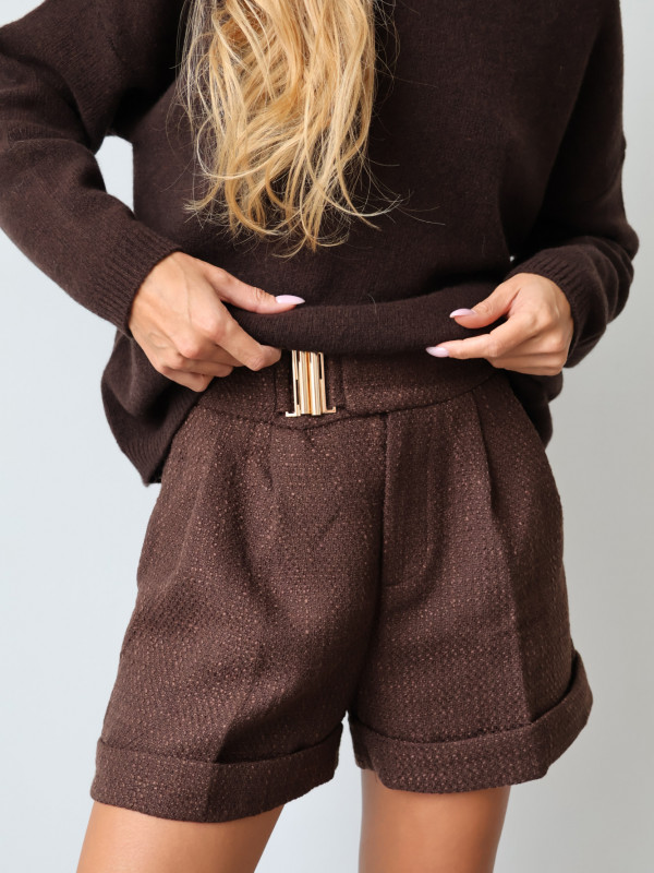 Sweter 100% wełna merino premium MERENE czekolada 5