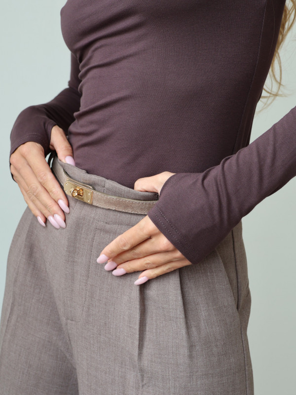 Golf z poduszkami 100% wiskoza AMELINE czekolada 6