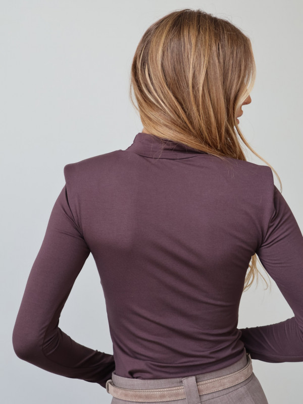 Golf z poduszkami 100% wiskoza AMELINE czekolada 9