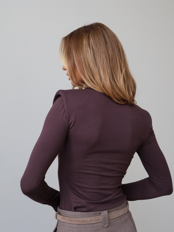 Golf z poduszkami 100% wiskoza AMELINE czekolada 11