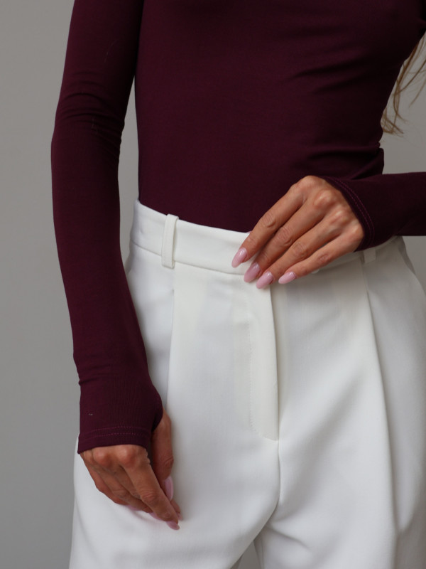 Golf z poduszkami 100% wiskoza AMELINE śliwka 2