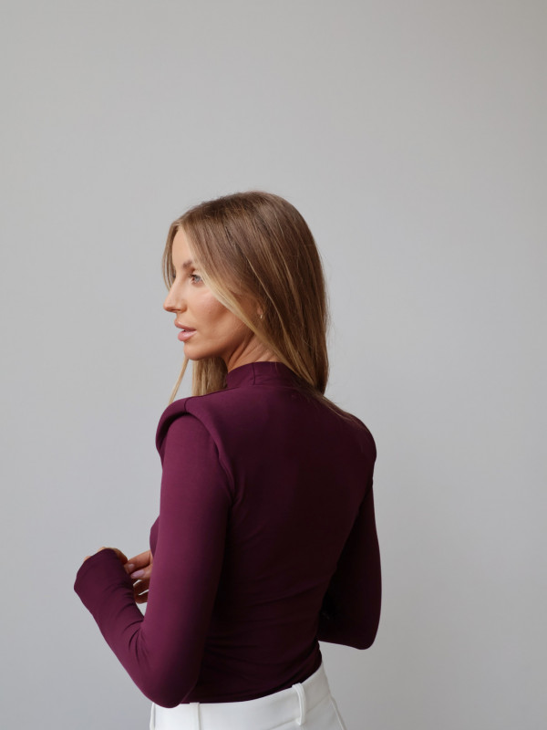 Golf z poduszkami 100% wiskoza AMELINE śliwka 5