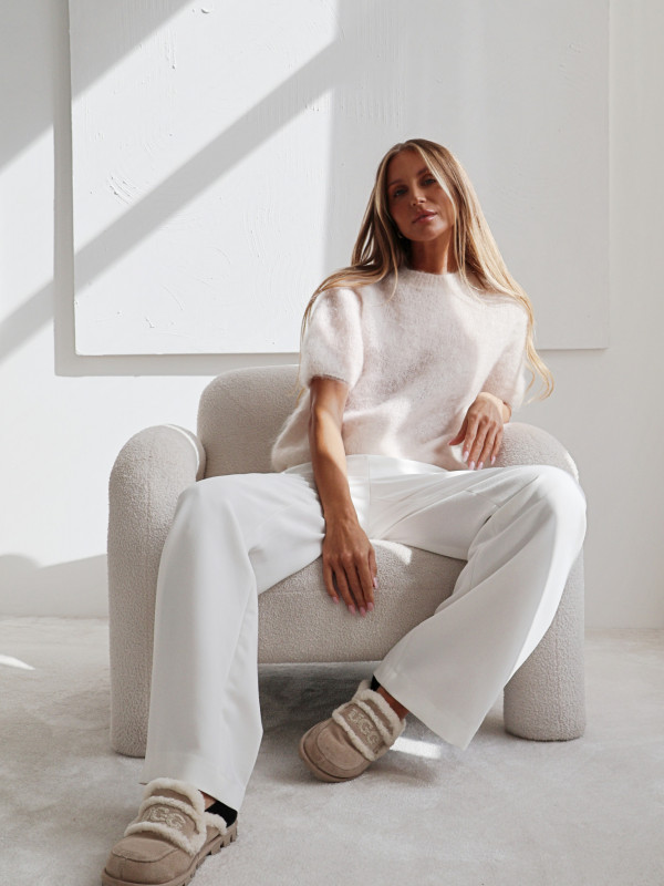 Sweter 80% moher premium YARA JASNY beż 10