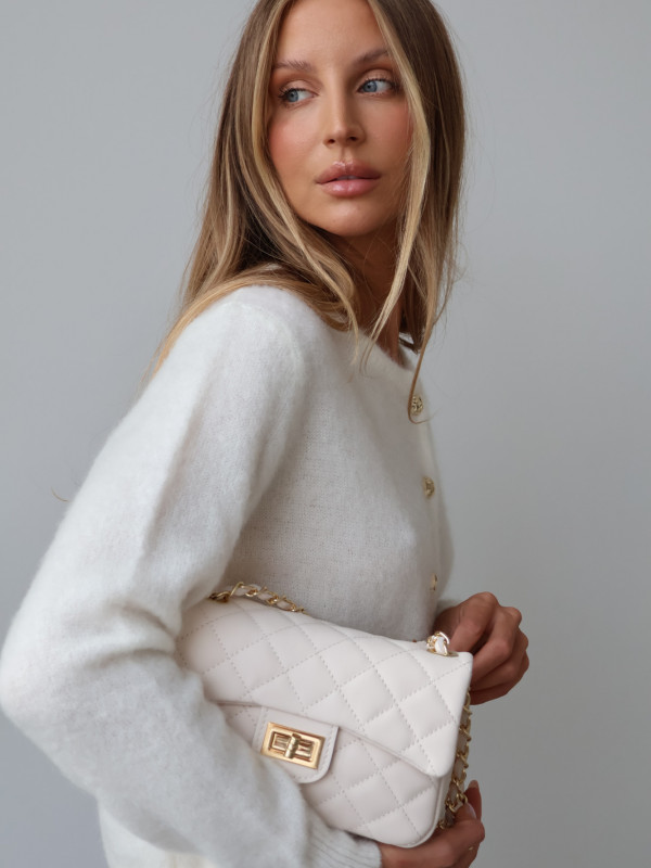 Torebka 100% skóra naturalna VANITY MINI krem 5