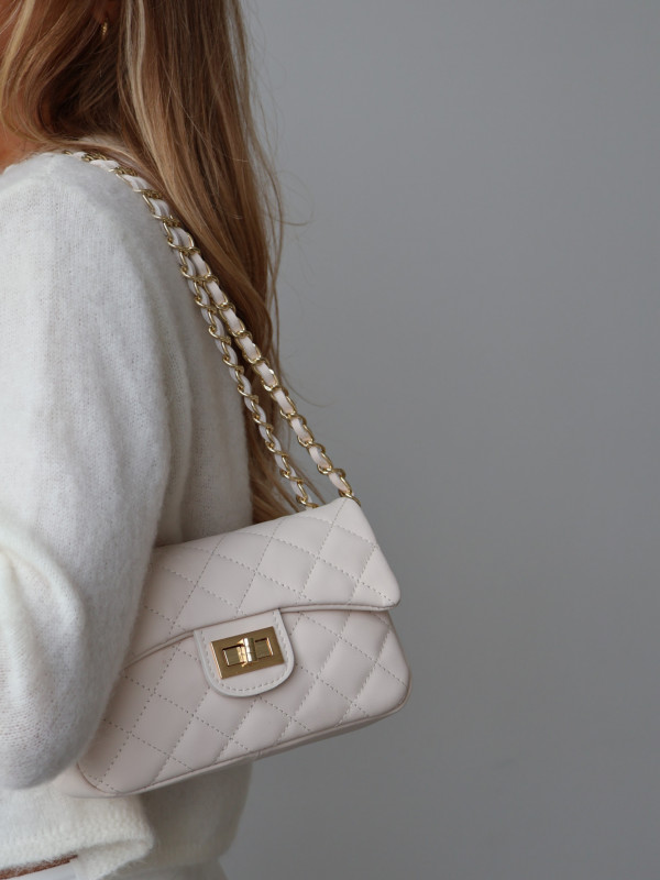 Torebka 100% skóra naturalna VANITY MINI krem 7