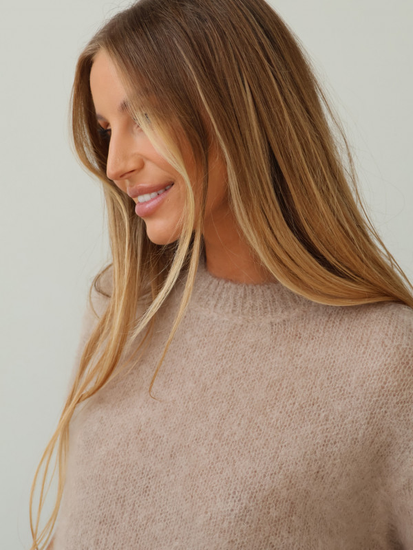 Sweter 80% moher premium YARA beż 4