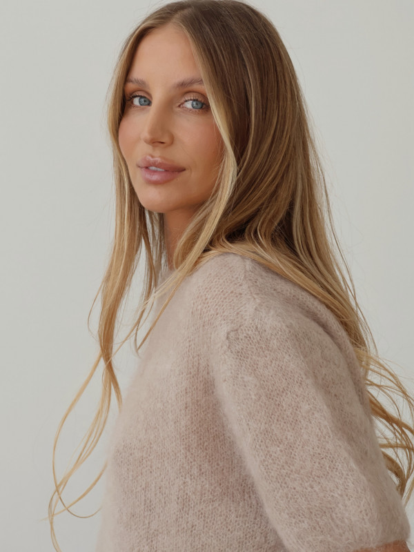 Sweter 80% moher premium YARA beż 5