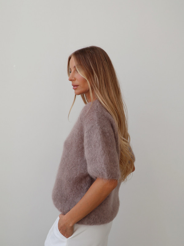 Sweter 80% moher premium YARA taupe 10