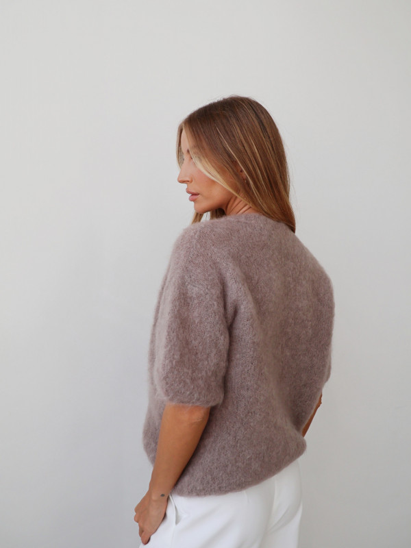 Sweter 80% moher premium YARA taupe 11