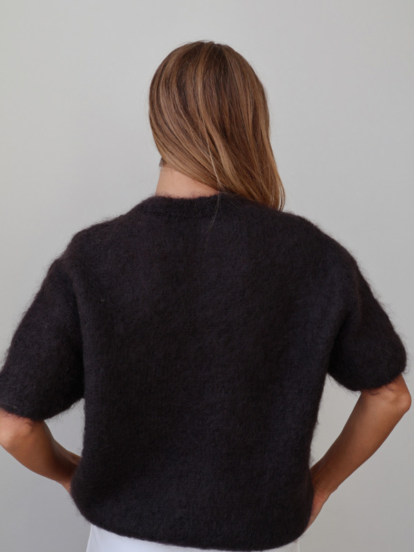 Sweter 80% moher premium YARA czekolada 4