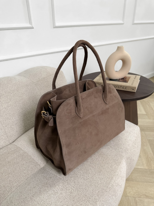 Torebka 100% skóra zamszowa ROV taupe 4