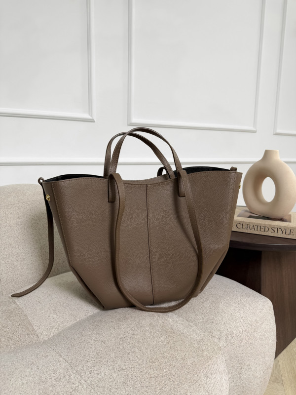 Torebka 100% skóra naturalna taupe SOLENE MAXI