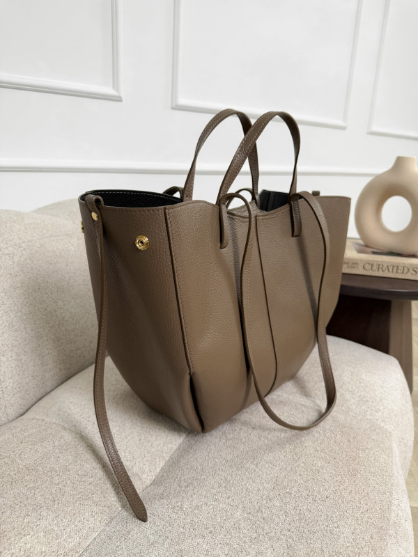 Torebka 100% skóra naturalna taupe SOLENE MAXI 8