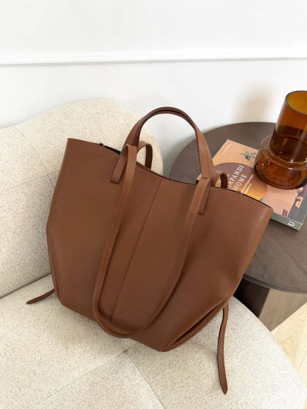 Torebka 100% skóra naturalna camel SOLENE MAXI 1