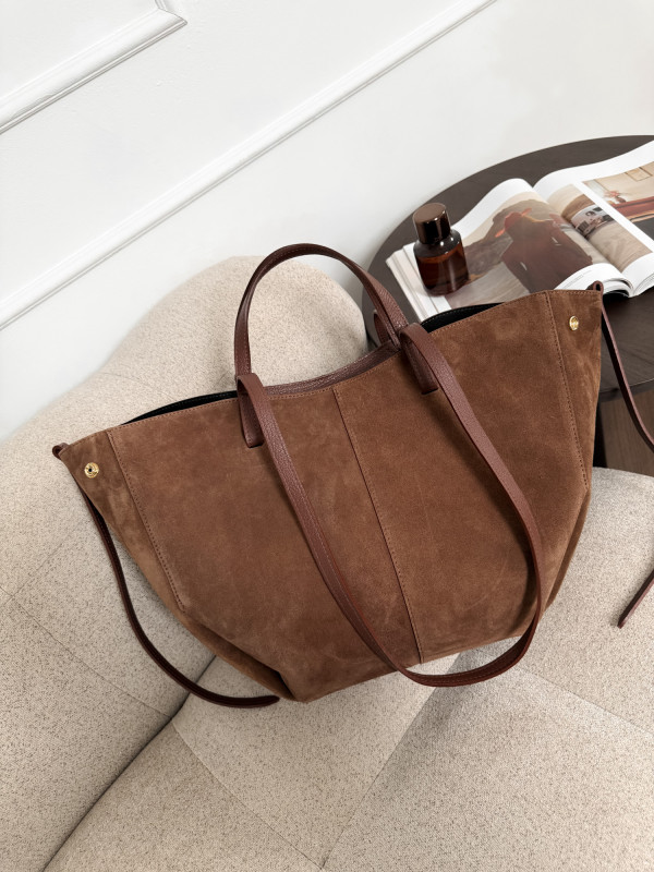 Torebka 100% skóra zamszowa kasztan SOLENE MAXI 3