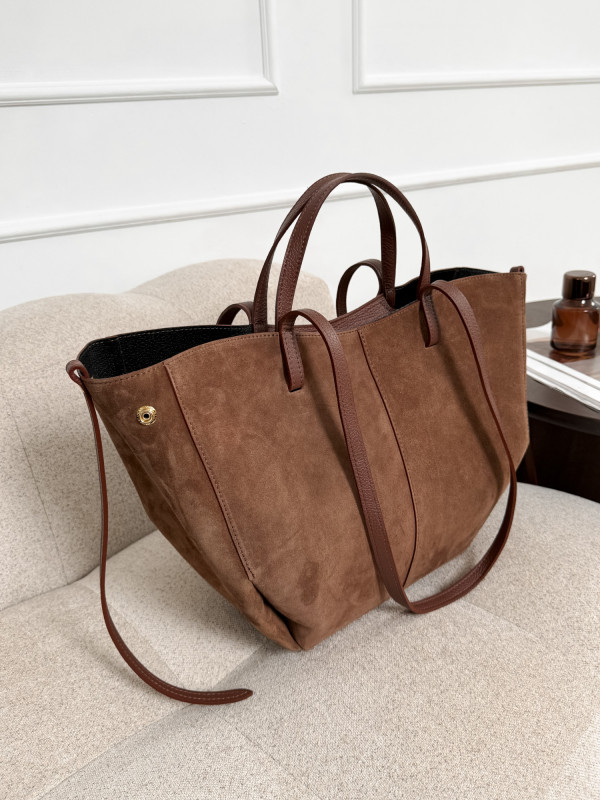 Torebka 100% skóra zamszowa kasztan SOLENE MAXI 6