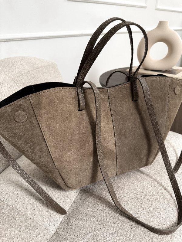 Torebka 100% skóra zamszowa ELENE mocha 1