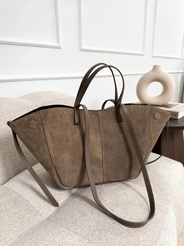 Torebka 100% skóra zamszowa ELENE mocha 2