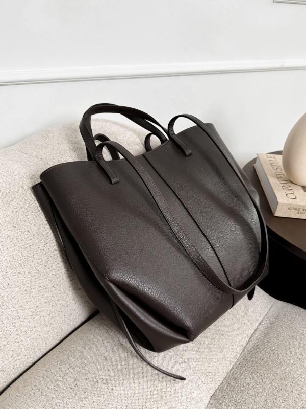 Torebka 100% skóra naturalna gorzka czekolada SOLENE MAXI 2