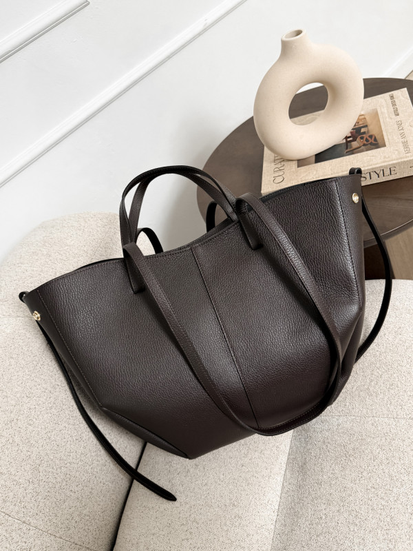 Torebka 100% skóra naturalna gorzka czekolada SOLENE MAXI 3