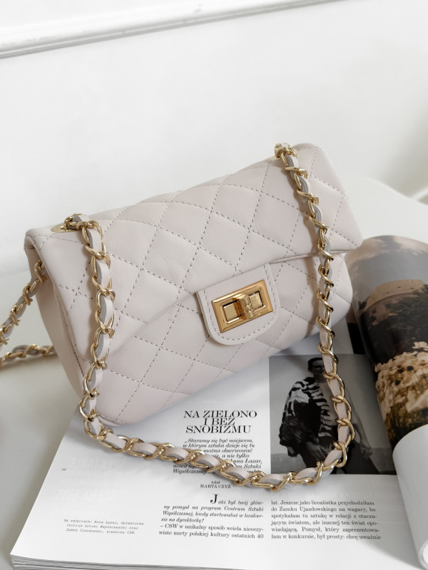 Torebka 100% skóra naturalna VANITY MINI krem 9