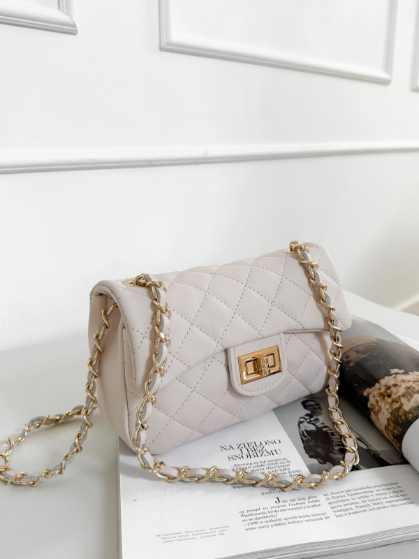 Torebka 100% skóra naturalna VANITY MINI krem 10