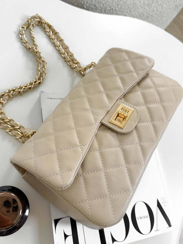 Torebka 100% skóra naturalna VANITY jasny beż 3