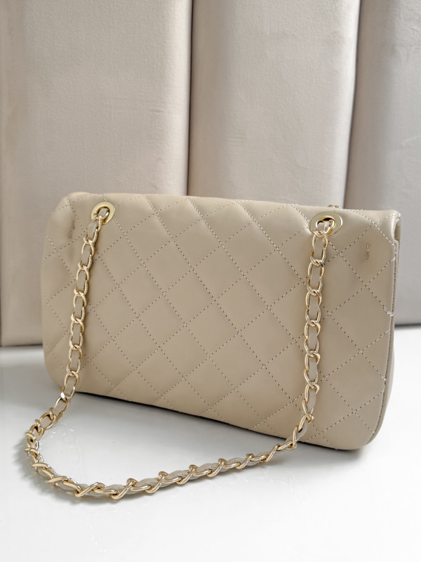 Torebka 100% skóra naturalna VANITY jasny beż 4