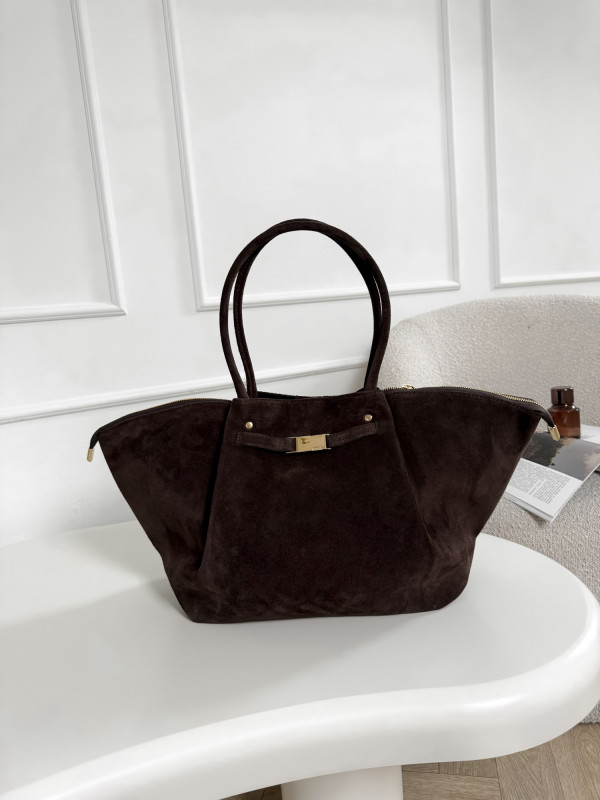 Torebka 100% skóra zamszowa LEONIE MAXI czekolada 1