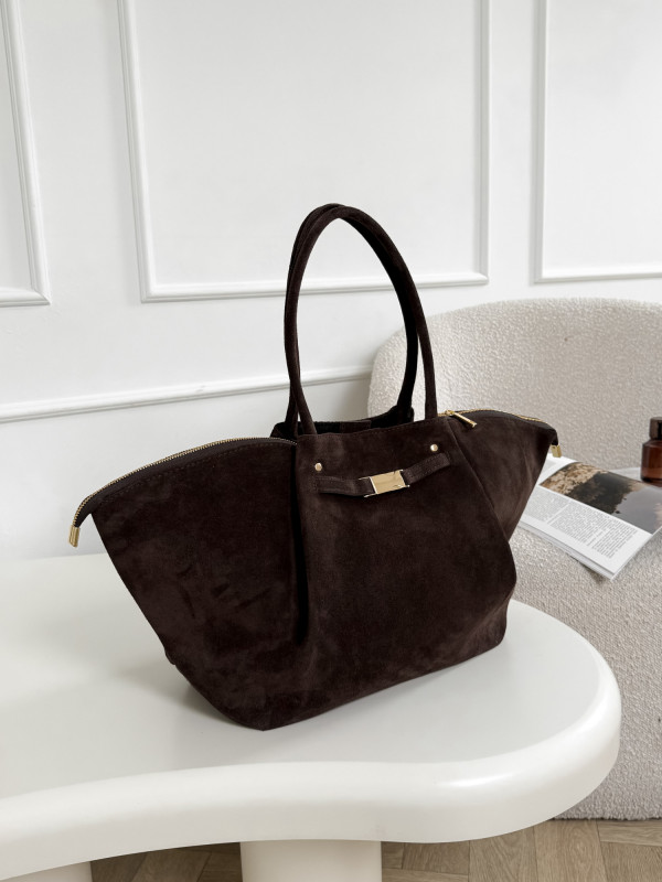 Torebka 100% skóra zamszowa LEONIE MAXI czekolada 5